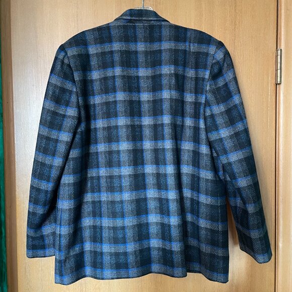 Paris Star Wool Plaid 2 Piece Set - oversized Blazer and skirt - Picture 4 of 11